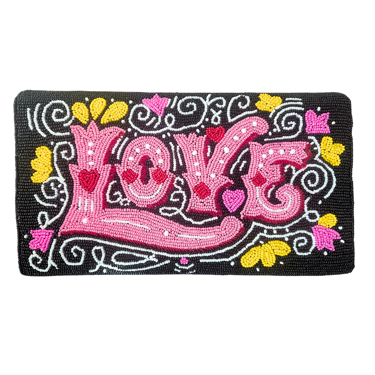 Double The Love Beaded Clutch